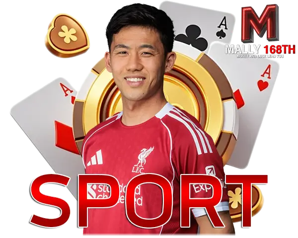 MALLY168 แทงบอลออนไลน์ เว็บตรงครบวงจร ภาพนักกีฬาชุดสีแดงพร้อมกราฟิกเหรียญทอง สื่อถึงเดิมพันกีฬา อัตราต่อรองคุ้มค่า และโบนัสพิเศษ